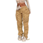 Women Cargo Pants in Relaxed Wide-Leg with Multiple Pockets and Reinforced Seams Fashion Glam