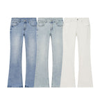 Women's High-Waisted Flared Jeans with Kickflare and Five-Pocket Cut Fashion Glam