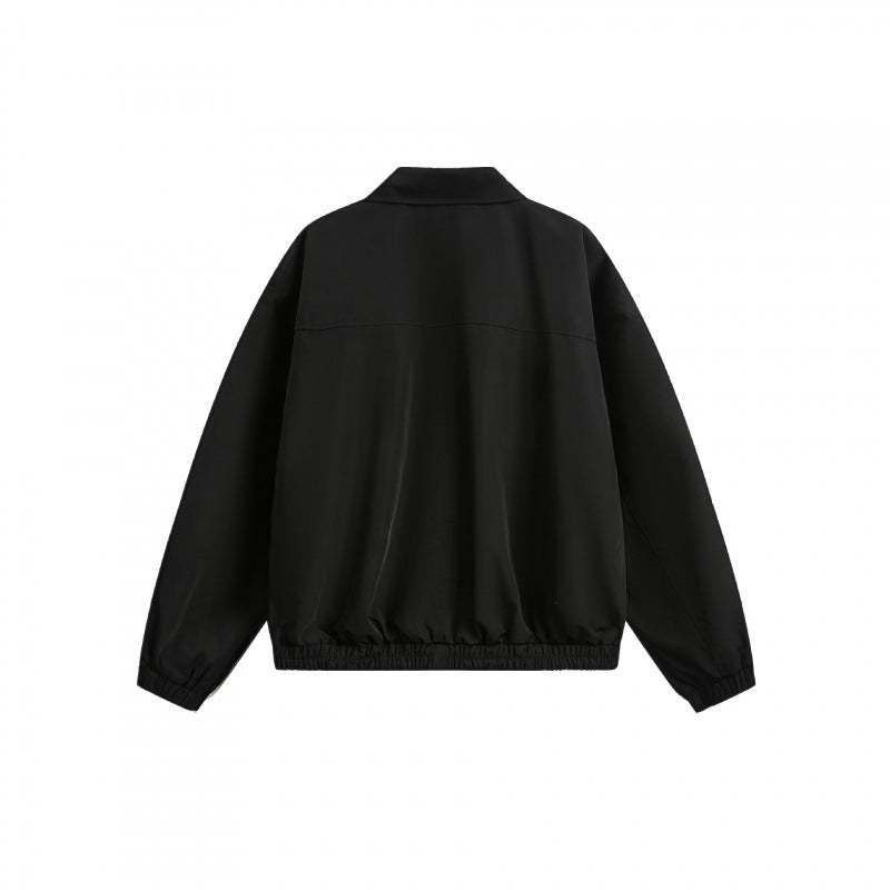 Unisex Boxy Overshirt Jacket with full-length zipper, elastic hem, and chest zipper pocket Fashion Glam
