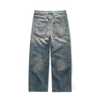 Women's Loose-Fit Straight-Leg Jeans with High Waist and Vintage Wash Fashion Glam