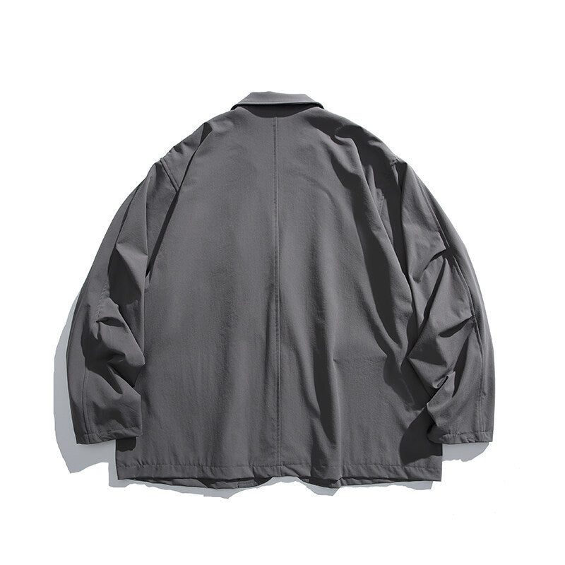 Men's Oversized Utility Blazer with Multifunctional Pockets Fashion Glam