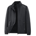 Men's minimalist functional jacket with stand-up collar, breathable mesh lining, and water-repellent zippers Fashion Glam
