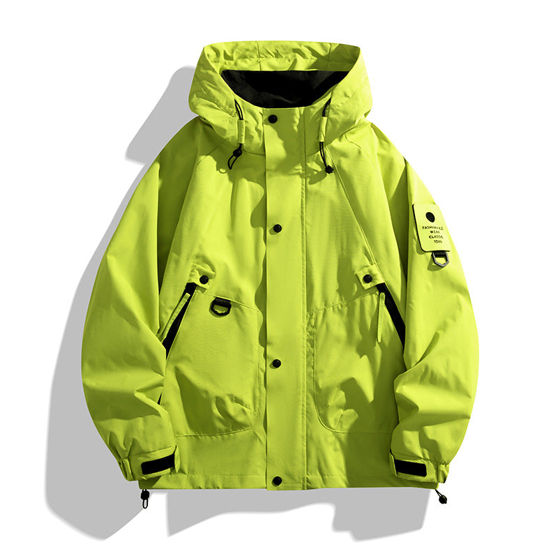 Men's Technical Oversized Field Jacket with water-repellent membrane, utility rings, and concealed snap button placket Fashion Glam