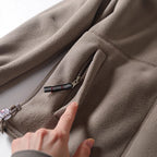 Men's microfleece quilted jacket with stand-up collar, elastic cuffs and concealed side pockets Fashion Glam