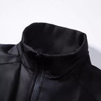 Men's water-repellent utility blouson with stand-up collar, kangaroo and flap pockets Fashion Glam