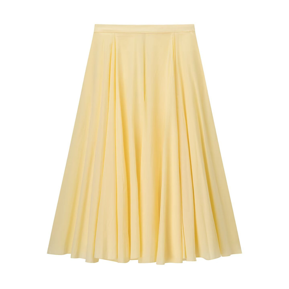 Women's Flowing A-Line Maxi Skirt with Fine Pleats and High Waist Fashion Glam