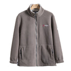 Men's microfleece quilted jacket with stand-up collar, elastic cuffs and concealed side pockets Fashion Glam