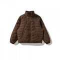 Unisex Padded Quilted Jacket with High Collar, Drawstring Hem and Elastic Cuffs Fashion Glam