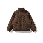 Unisex Padded Quilted Jacket with High Collar, Drawstring Hem and Elastic Cuffs Fashion Glam