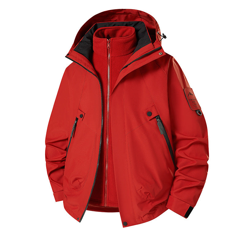 Men's 3-in-1 Softshell Parka with removable fleece inner jacket and technical hood Fashion Glam