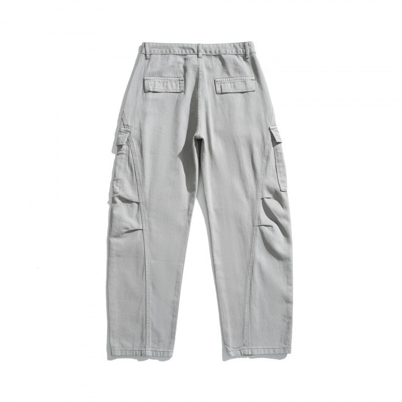 Men's Utility Style Cargo Pants with Flap Pockets and Straight Leg Fashion Glam