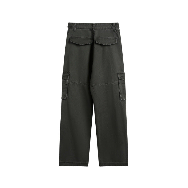Men's Utility Cargo Pants with Wide Leg, Flap Pockets and Adjustable Waist Fashion Glam