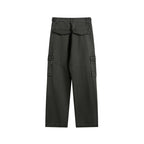 Men's Utility Cargo Pants with Wide Leg, Flap Pockets and Adjustable Waist Fashion Glam