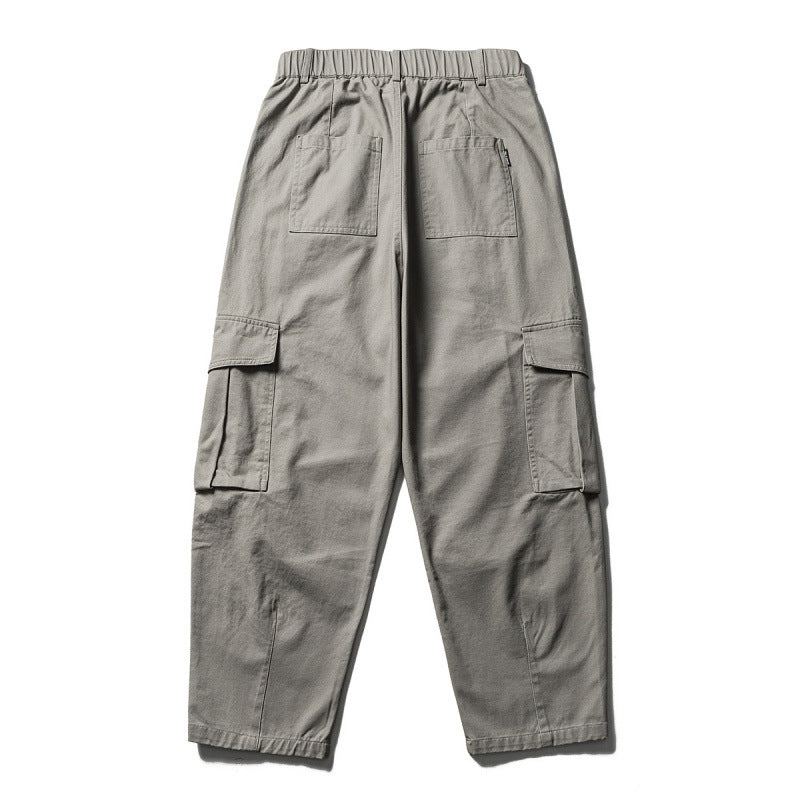 Men's Wide Utility Cargo Pants in Baggy Cut with Multiple Pockets and Reinforced Knee Areas Fashion Glam