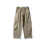 Men's Utility Cargo Pants in a wide Relaxed Fit with drawstring waistband and patch leg pockets Fashion Glam
