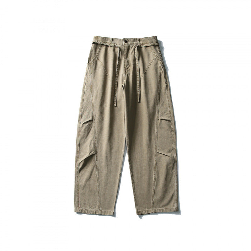 Men's Utility Cargo Pants in a wide Relaxed Fit with drawstring waistband and patch leg pockets Fashion Glam