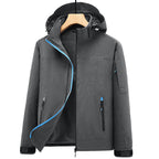 Men's Breathable Softshell Outdoor Jacket with Hood, Welded Seams and Sleeve Pocket Fashion Glam