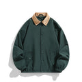 Men's Oversized Blouson with Cord Collar, Snap Button Closure, and Flap Pockets Fashion Glam