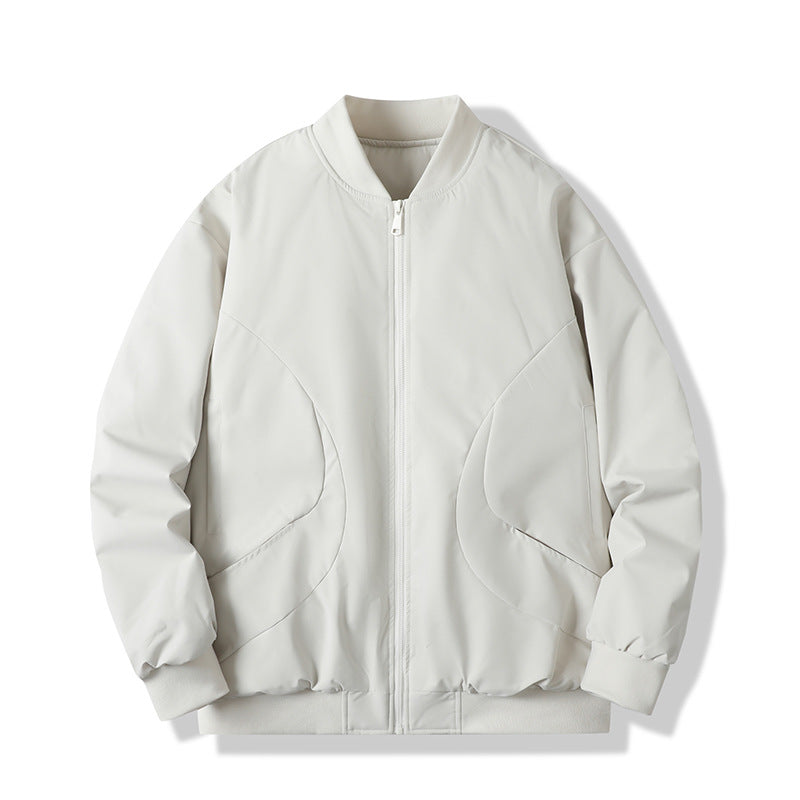 Men's lightweight padded bomber jacket with windproof surface and ribbed hem Fashion Glam