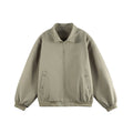 Unisex Oversize Utility Bomber Jacket with concealed zipper and elastic cuffs Fashion Glam