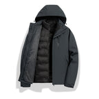 Women's 2-in-1 waterproof winter jacket with removable down inner vest Fashion Glam