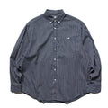 Men's Oversized Checked Shirt in Boxy Cut with Button-Down Collar and Curved Hem Fashion Glam