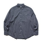 Men's Oversized Checked Shirt in Boxy Cut with Button-Down Collar and Curved Hem Fashion Glam
