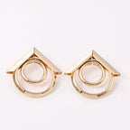Women's Hanging Earrings with Elegant, Curved Ring Design Fashion Glam