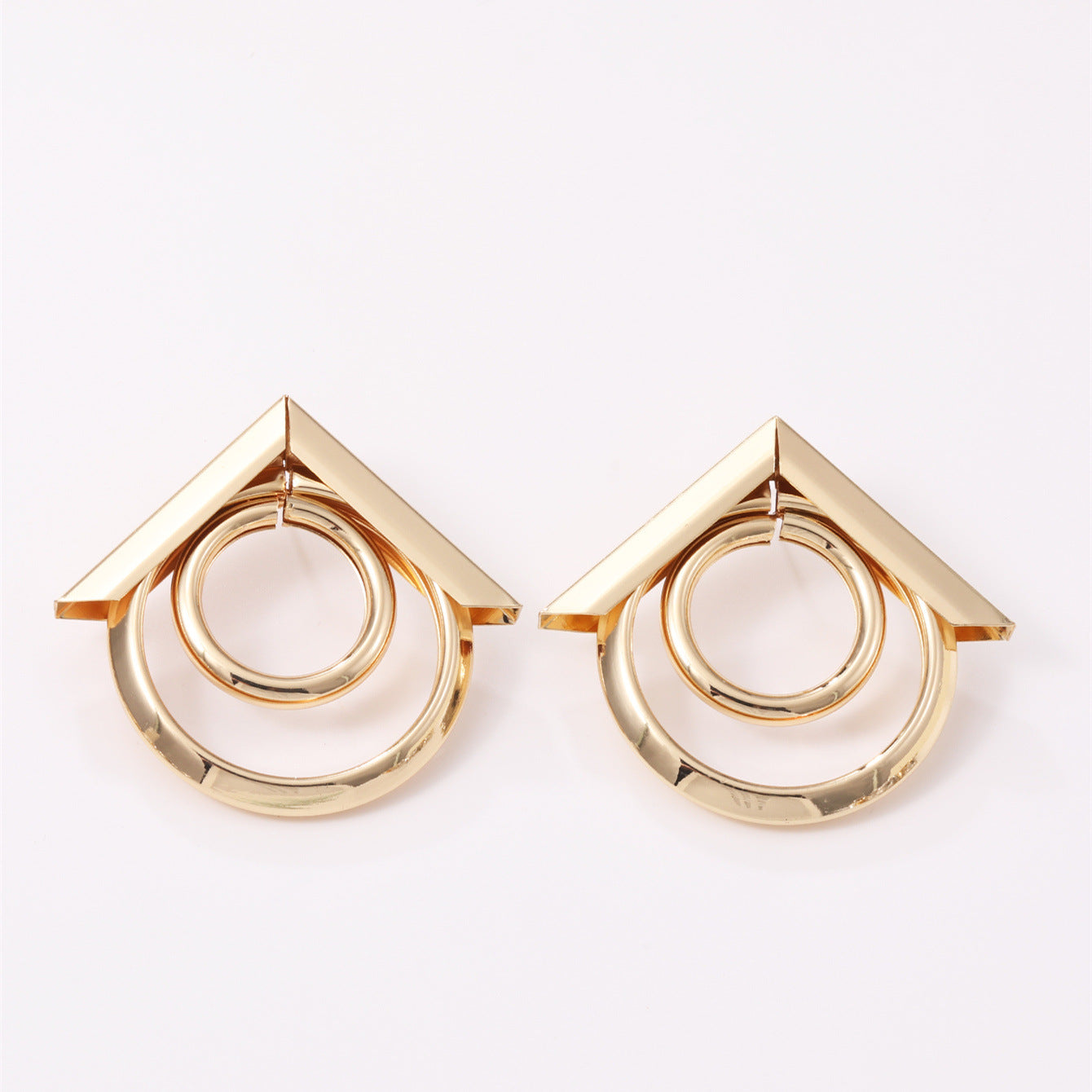 Women's Hanging Earrings with Elegant, Curved Ring Design Fashion Glam