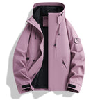 Men's Water and Windproof Softshell Outdoor Jacket with Adjustable Hood Fashion Glam