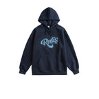 Unisex Oversized Hoodie with Kangaroo Pocket, Logo Print and Wide Ribbed Hem Fashion Glam