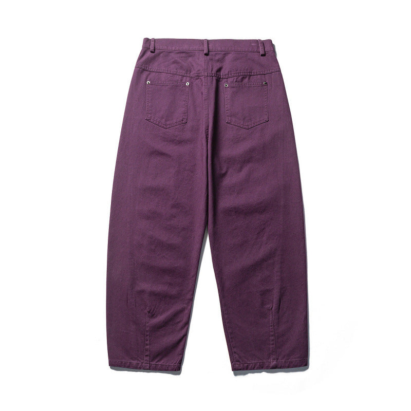 Men's tapered twill pants with high waist and five pockets Fashion Glam