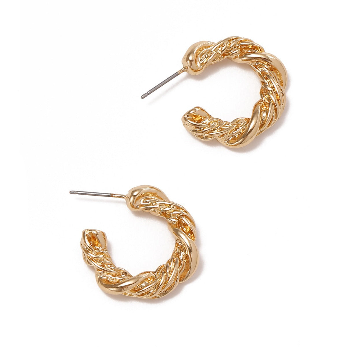Women High-Quality Earrings with Braided Design Fashion Glam