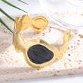 Ladies Open Bangle with Artistic, Curved Design Fashion Glam