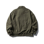 Men's Boxy Field Jacket in Utility Look with Stand-up Collar, Full-length Zipper and Elastic Hem Fashion Glam