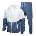 Men's Two-Piece Tracksuit Set with Hoodie and Elastic Jogging Pants Fashion Glam