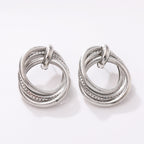 Women's Hanging Earrings with Elegant, Curved Ring Design Fashion Glam
