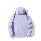 Men's Technical Waterproof Hooded Shell Jacket in Minimalist Urban Look Fashion Glam