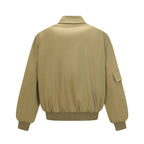 Unisex Oversize Bomber Jacket in Utility Style with Zipper, Flap Pockets and Ribbed Hem Fashion Glam