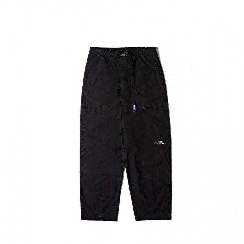 Unisex Light Technical Pants with Elastic Waistband, Integrated Adjustment Strap and Tapered Leg Opening Fashion Glam
