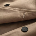 Women's short trench coat in suede-look velvet with tie belt Fashion Glam