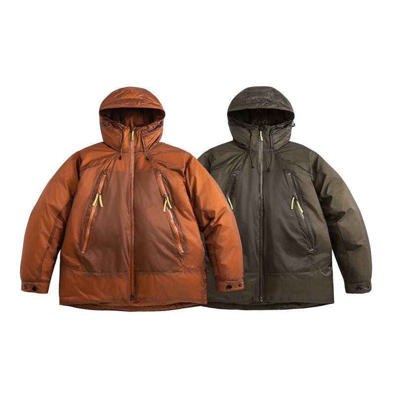 Unisex Oversize padded hoodie with diagonal zip pockets and adjustable hem Fashion Glam