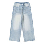 Women High Waist Wide Cut Straight Jeans made from Vintage Denim Fashion Glam