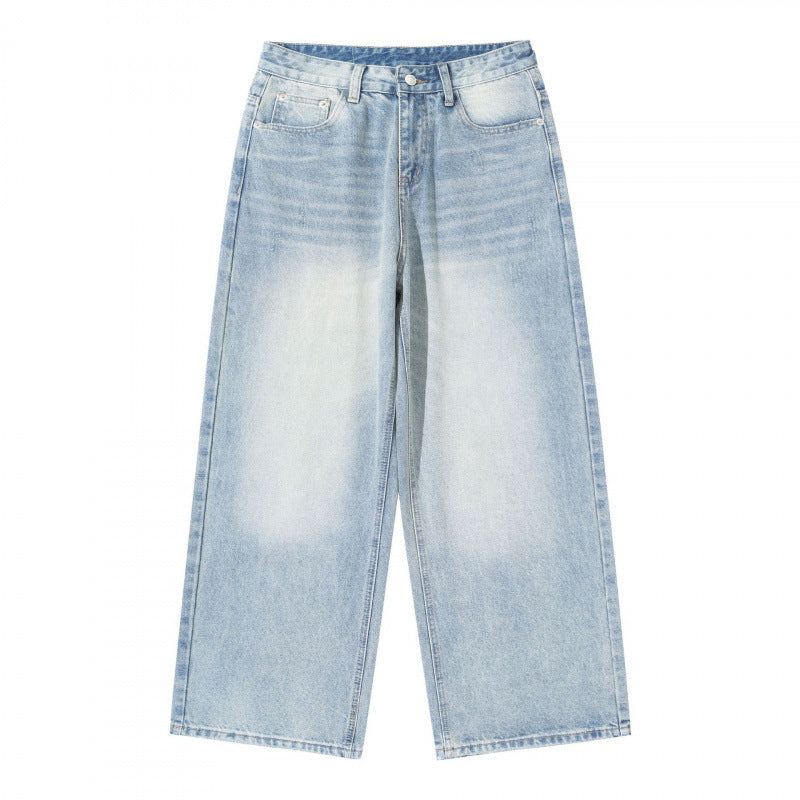 Women High Waist Wide Cut Straight Jeans made from Vintage Denim Fashion Glam