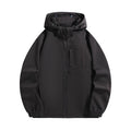 Men's Lightweight Softshell Hoodie Jacket with Water-Resistant Membrane and Chest Pocket Fashion Glam