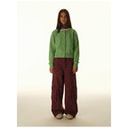 Women's Baggy Cargo Pants with High Waist, Large Flap Pockets and Reinforced Seam Panels Fashion Glam