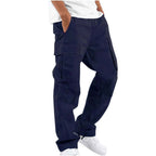 Men's casual cotton cargo pants with multi-pockets and adjustable hem Fashion Glam