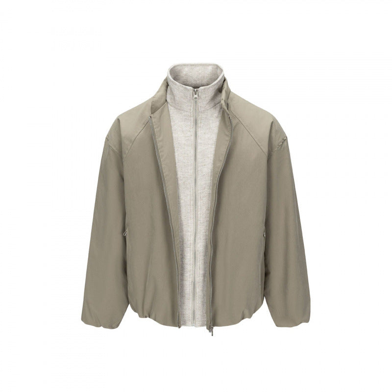 Men's ultralight tech blouson jacket with raglan sleeves, stand-up collar, and zip pockets Fashion Glam