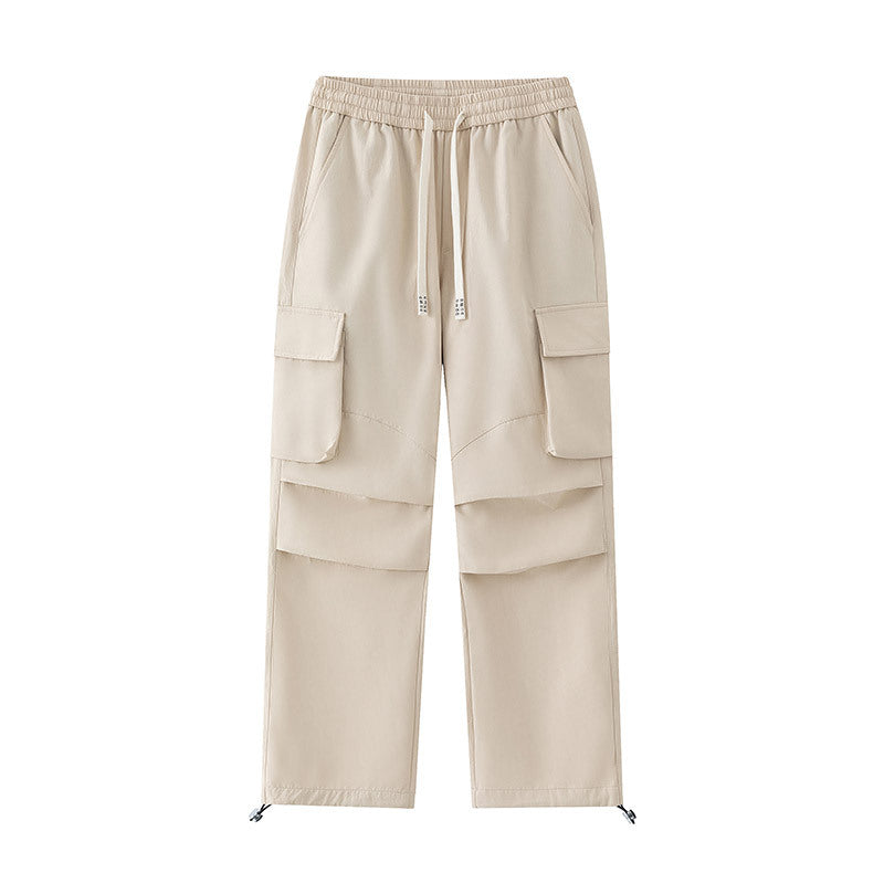 Men's cargo pants with elastic waistband, layered detail and zip hem Fashion Glam