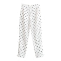 Women's high-waisted tapered fabric pants with polka dot print and elegant waistband processing Fashion Glam